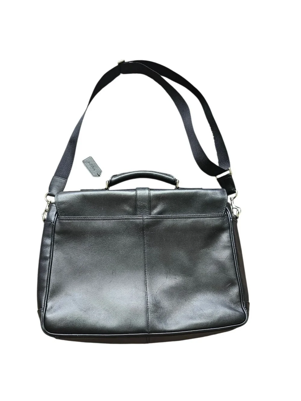 Coach Lexington Flap Business Brief F71073 Black Leather Laptop Bag - Picture 5 of 11